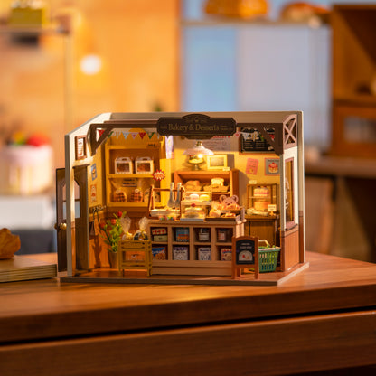 Rolife Becka's Baking House DIY Miniature Wooden Model Kit for Children - 3D Crafting Toy DG161
