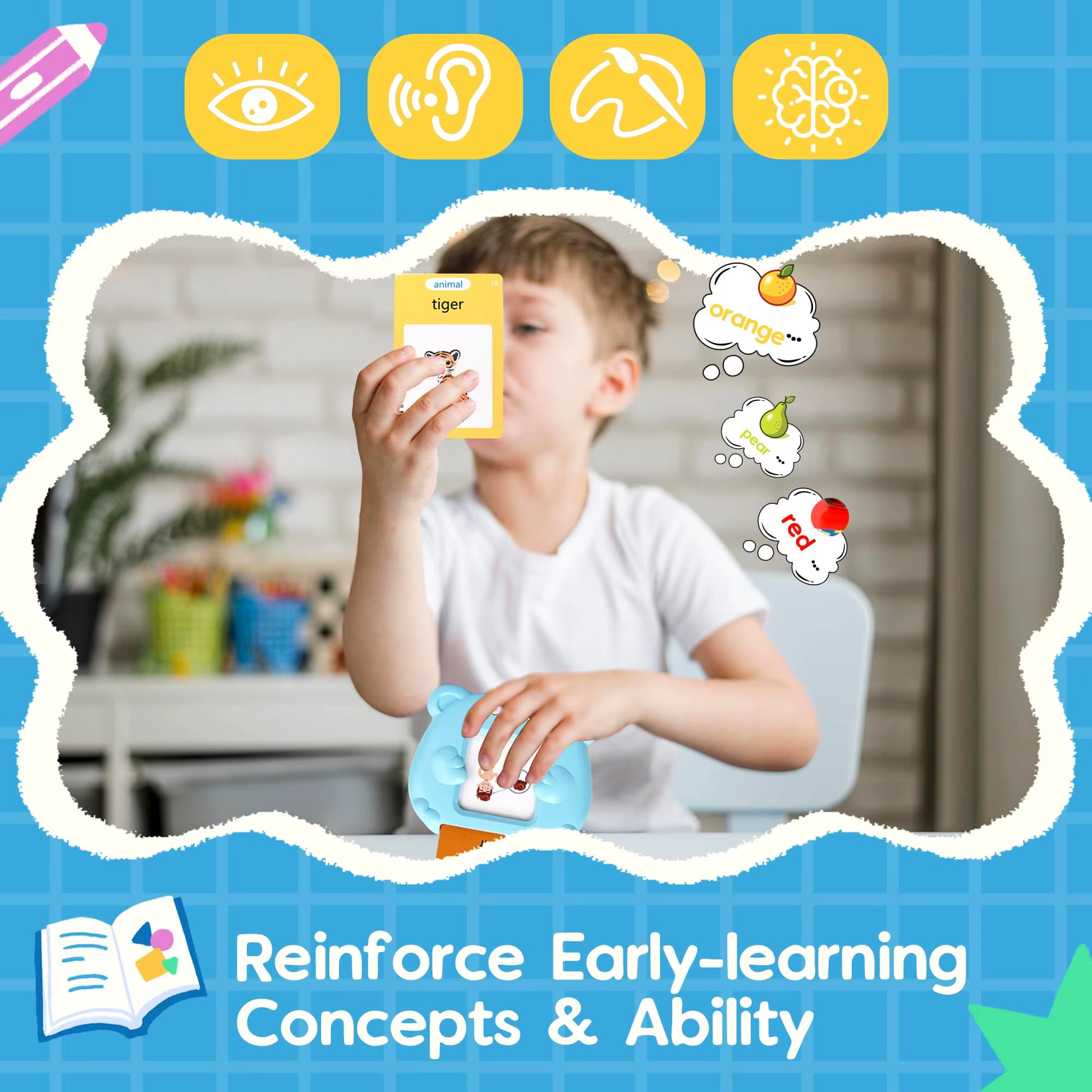 Talking Flash Cards: 224 Sight Words - Montessori Fun for Kids!