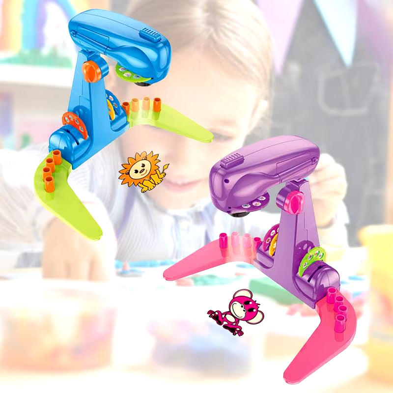 Kids' Creative LED Projector Art Drawing Board - Fun Painting Desk for Educational Arts and Crafts