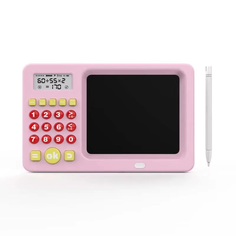 Handwriting Board Kids English Drawing Board, LCD Calculator Mental Arithmetic Machine.