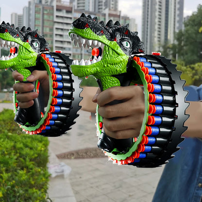 Soft Bullet Gun Toy Kids Spinning Dinosaur Wrist Gun 
