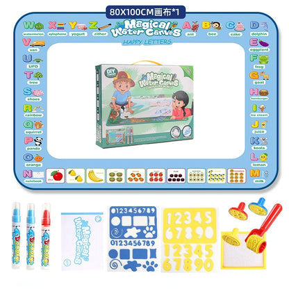  Magic Water Drawing Mat (100X80Cm) Coloring Doodle with Reusable Magic Pens 