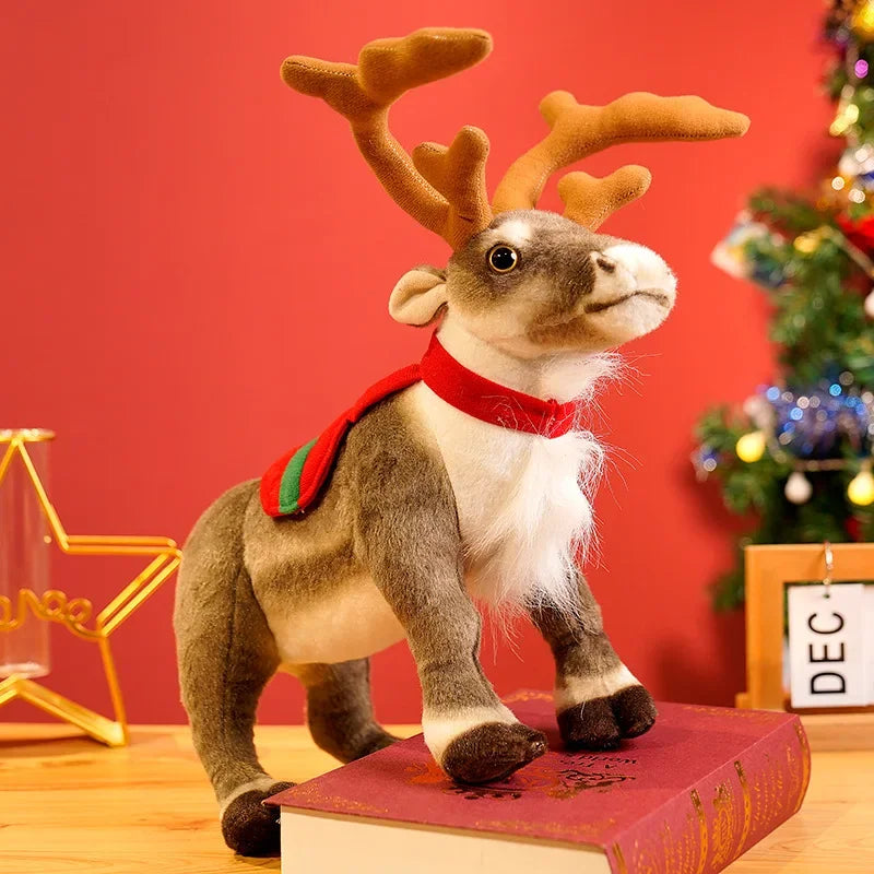 Real-Life Reindeer Plush Christmas Toy  