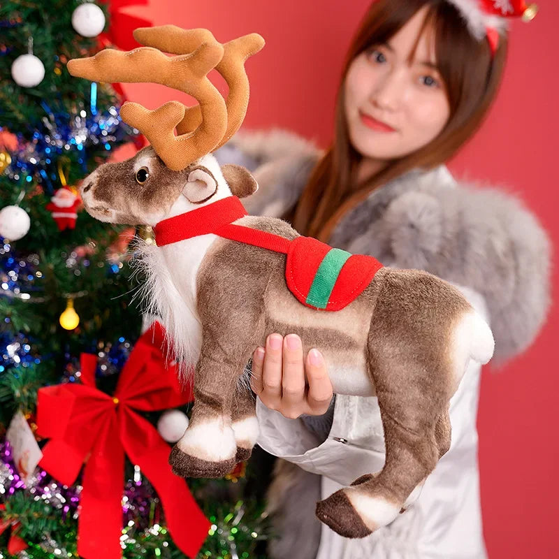 Real-Life Reindeer Plush Christmas Toy  