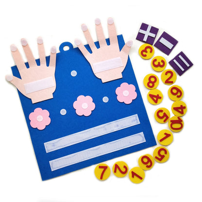Felt Finger Numbers Math Toy For Children, Make counting Easy