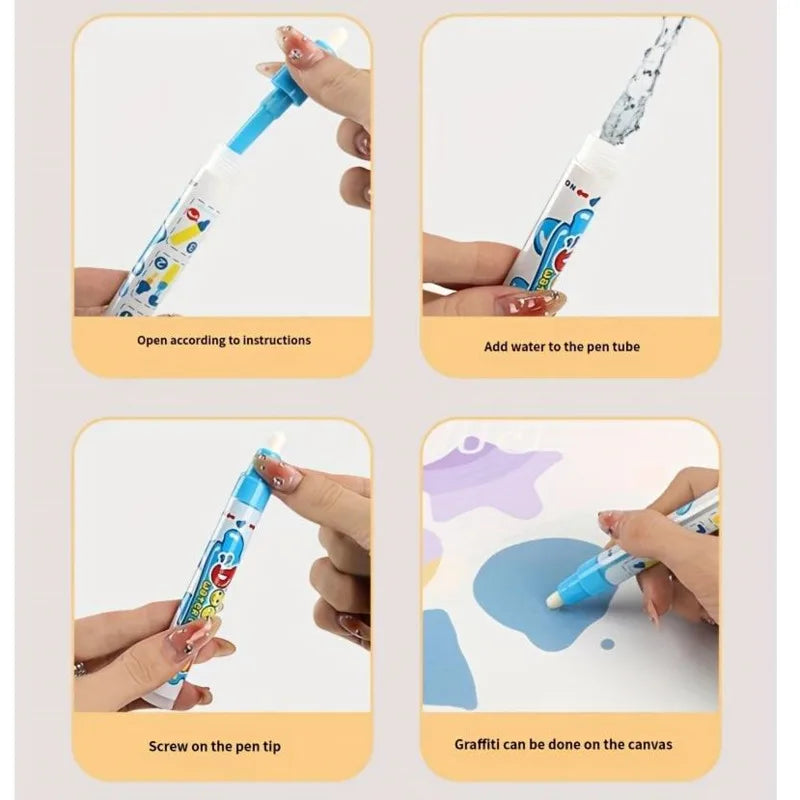  Magic Water Drawing Mat (100X80Cm) Coloring Doodle with Reusable Magic Pens 