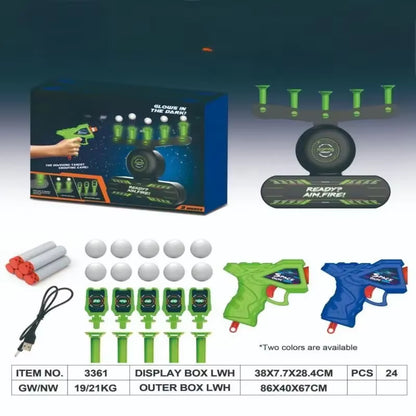 Glow-In-The-Dark Shooting Targets, Toy Gun Set Electric Hovering Target