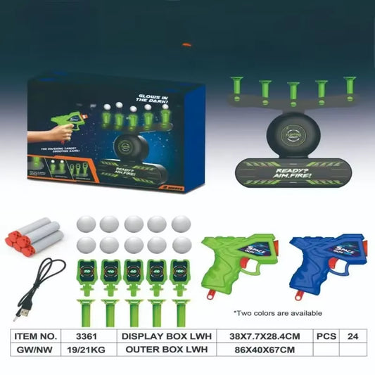 Glow-In-The-Dark Shooting Targets, Toy Gun Set Electric Hovering Target