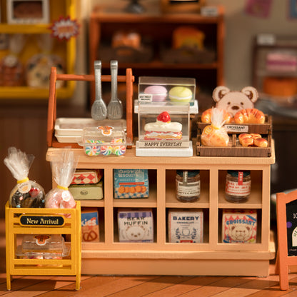 Rolife Becka's Baking House DIY Miniature Wooden Model Kit for Children - 3D Crafting Toy DG161