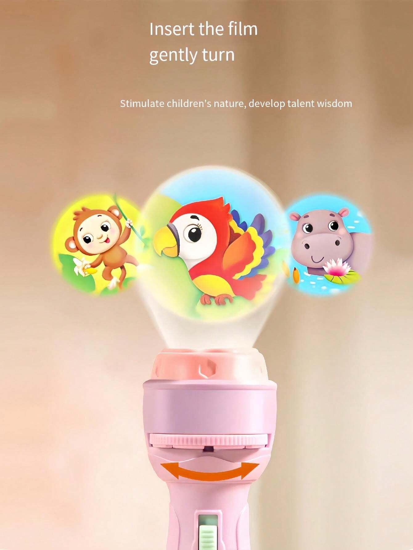 1Box Children'S Projection Flashlight Toy Educational Cartoon Projector with Fun Graphics Recognition Feature Toy Gift