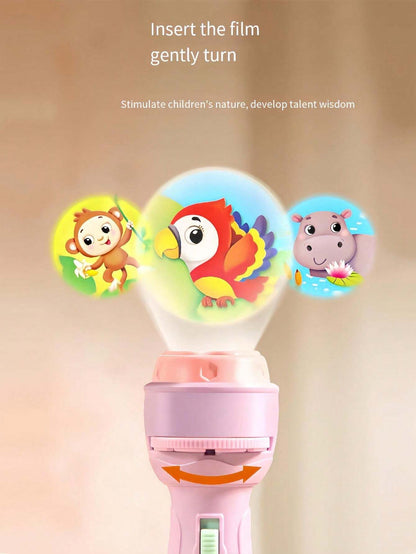 1Box Children'S Projection Flashlight Toy Educational Cartoon Projector with Fun Graphics Recognition Feature Toy Gift