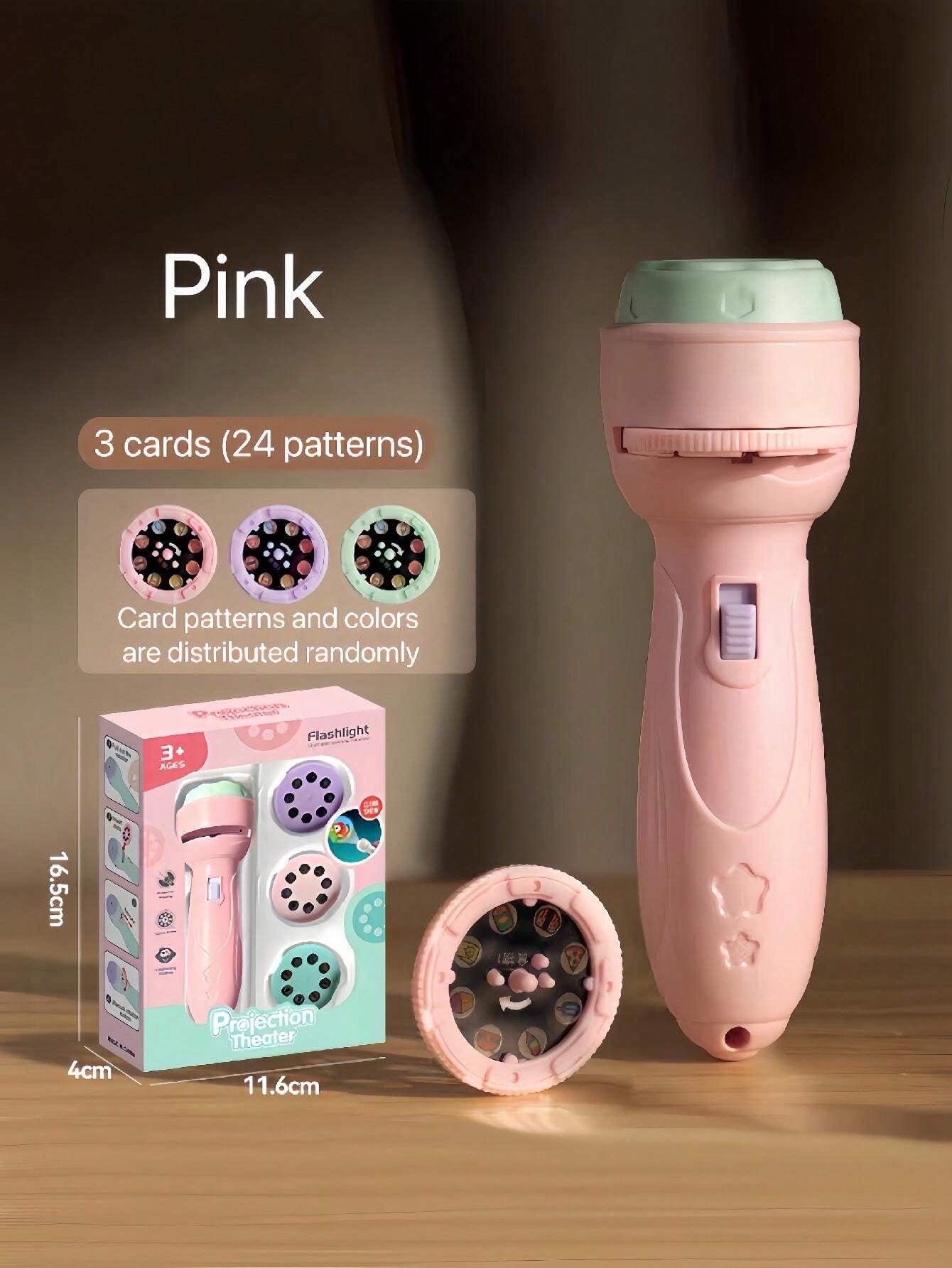 1Box Children'S Projection Flashlight Toy Educational Cartoon Projector with Fun Graphics Recognition Feature Toy Gift