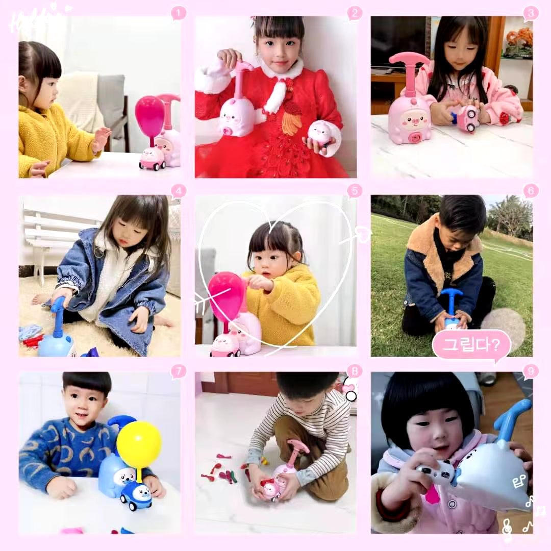 Aerodynamic Interactive Toys for Children - Balloon-Powered Vehicles