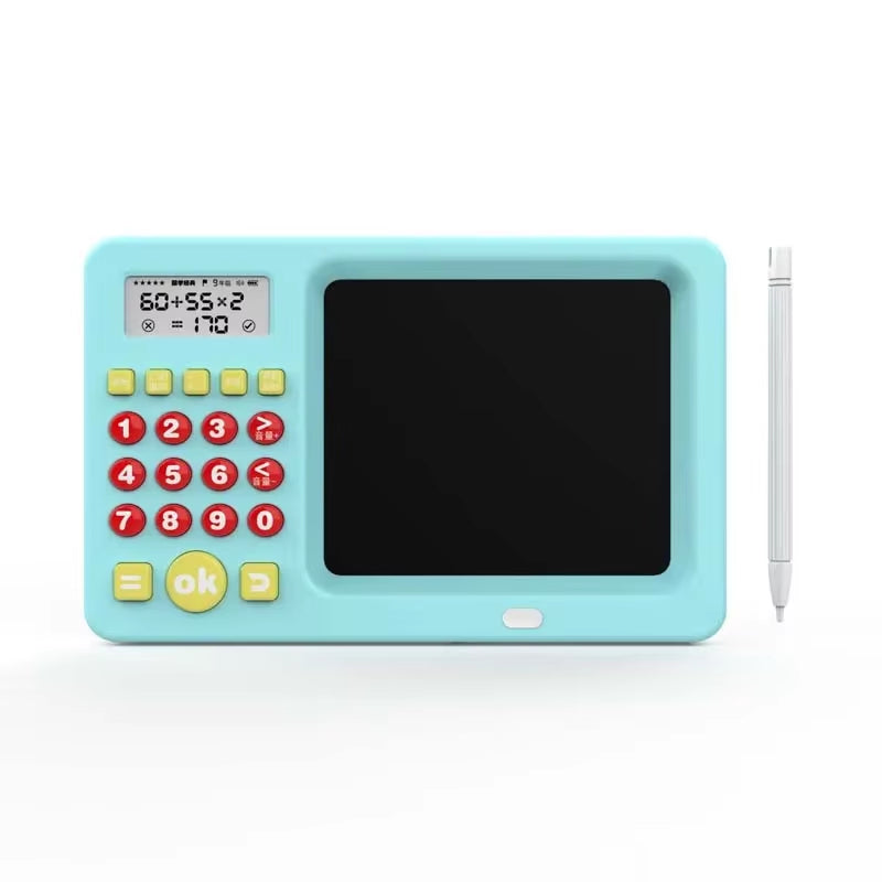 Handwriting Board Kids English Drawing Board, LCD Calculator Mental Arithmetic Machine.