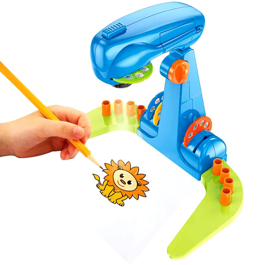 Kids' Creative LED Projector Art Drawing Board - Fun Painting Desk for Educational Arts and Crafts