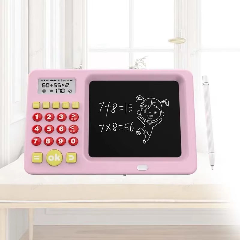 Handwriting Board Kids English Drawing Board, LCD Calculator Mental Arithmetic Machine.