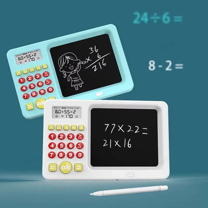 Handwriting Board Kids English Drawing Board, LCD Calculator Mental Arithmetic Machine.