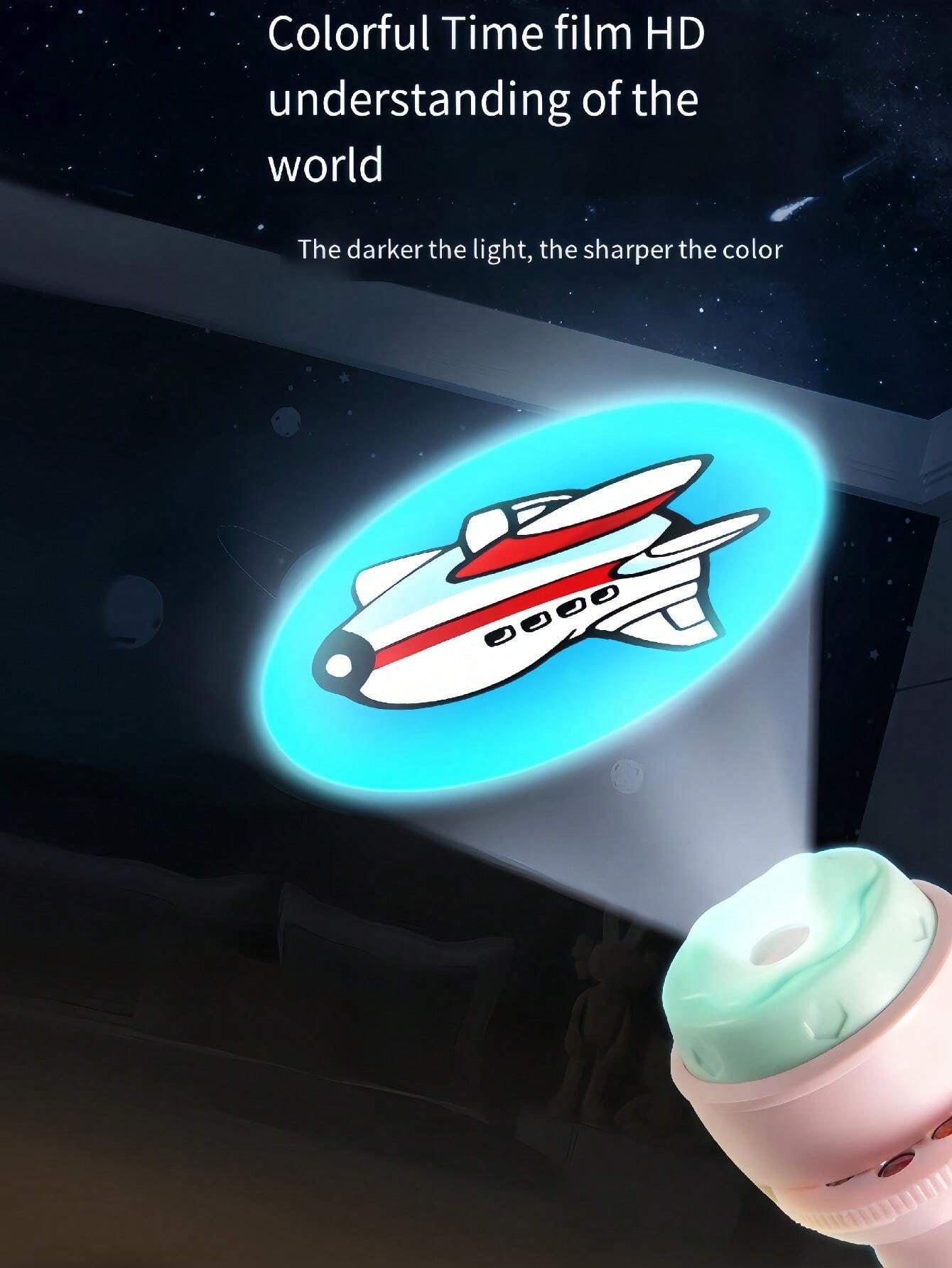 1Box Children'S Projection Flashlight Toy Educational Cartoon Projector with Fun Graphics Recognition Feature Toy Gift